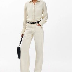 Rag & Bone Wide Leg Jeans. Feather Light Weight